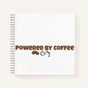 Von Kaffee angetrieben Süßes Kaffee-Liebhaber Noti Notizbuch
