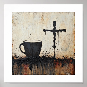Von Kaffee gespeist, geleitet von Kreuz Edgy Chris Poster