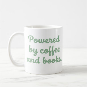 Von Kaffee und Büchern angetriebene lustige Leseta Kaffeetasse