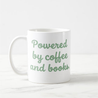 Von Kaffee und Büchern angetriebene lustige Leseta Kaffeetasse