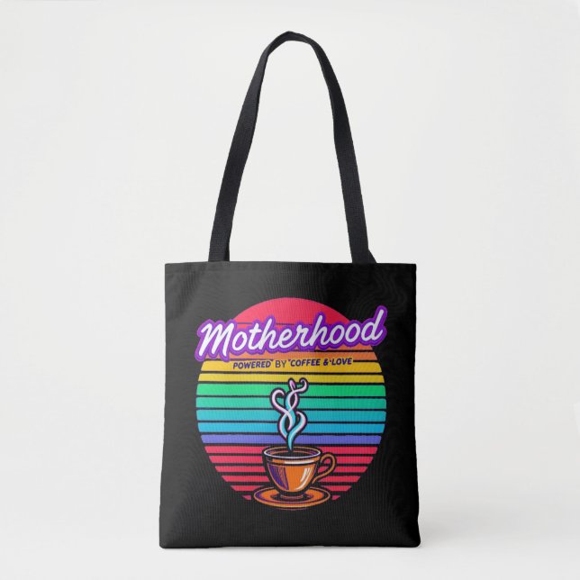 Von Kaffee und Liebe angetrieben | Kaffee Lover Ma Tasche (Vorderseite)