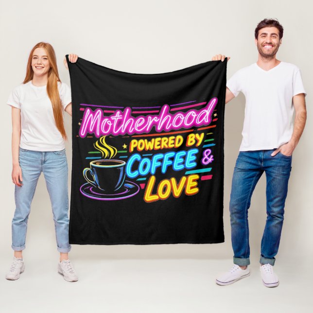 Von Kaffee und Liebe angetrieben | Muttertag der S Fleecedecke (Beispiel)