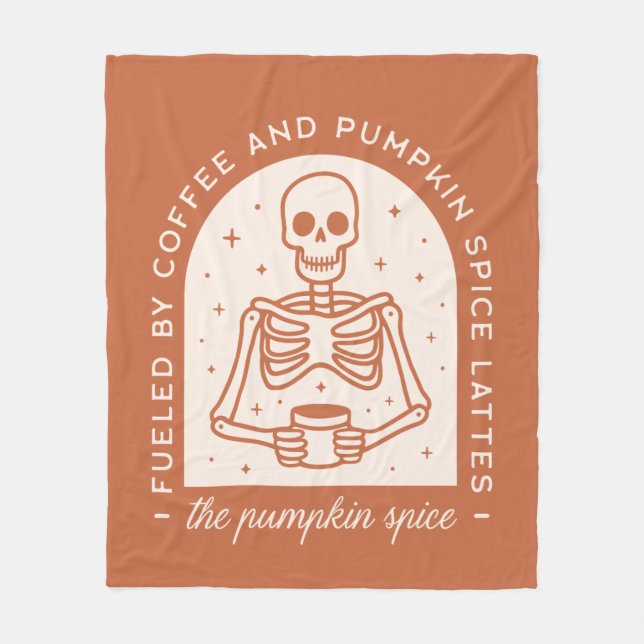 Von Kaffee und Pumpkinspülung gespeist Fleecedecke (Vorderseite)