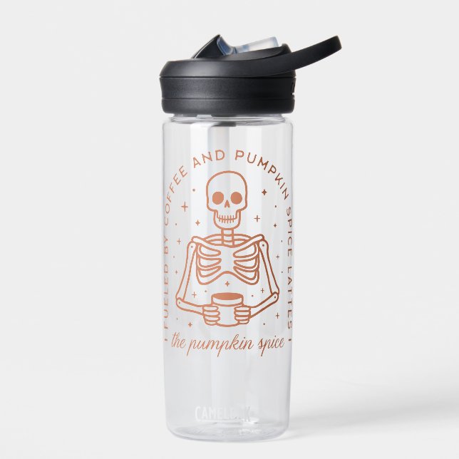 Von Kaffee und Pumpkinspülung gespeist Trinkflasche (Links)