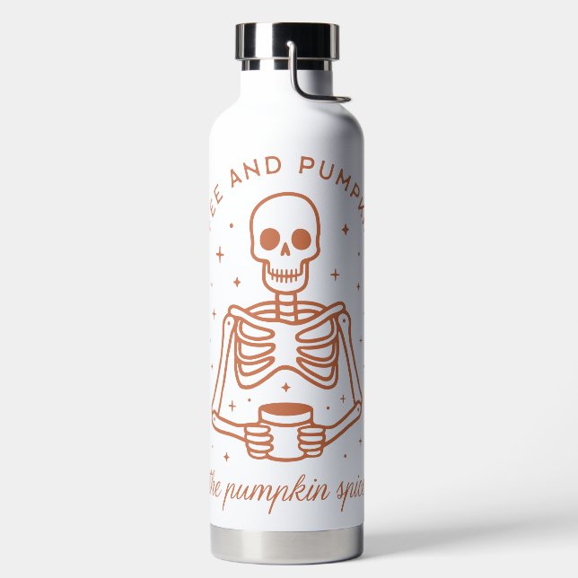 Von Kaffee und Pumpkinspülung gespeist Trinkflasche (links)