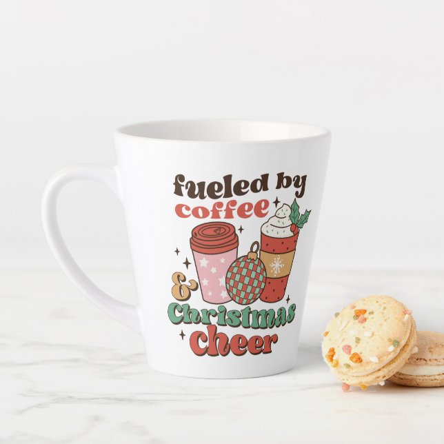Von Kaffee und Weihnachts-Cheer gespeist Latte Tas Milchtasse (Beispiel)