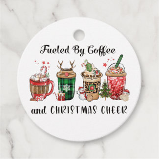 Von Kaffee und Weihnachtsgeschenk gespeist Geschenkanhänger
