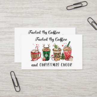 Von Kaffee und Weihnachtsgeschenk gespeist Visitenkarte