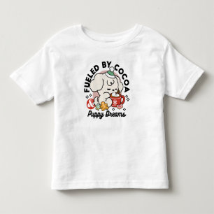 Von Kakao und Welpenträumen angetrieben - Niedlich Kleinkind T-shirt