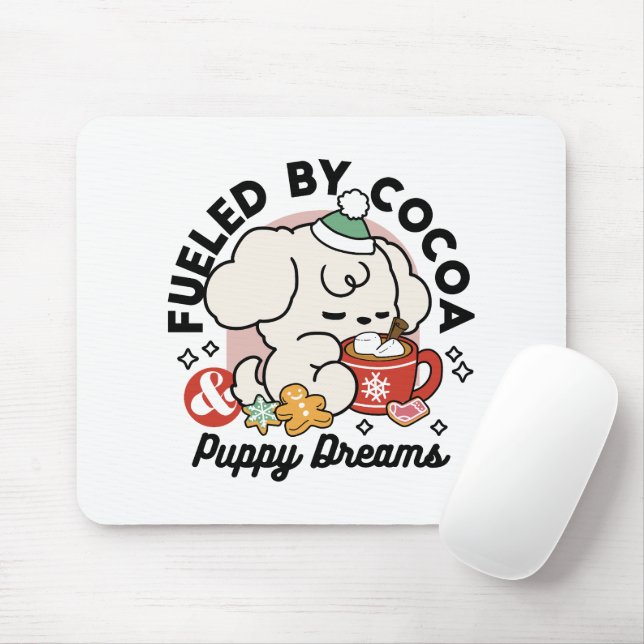Von Kakao und Welpenträumen angetrieben - Niedlich Mousepad (Mit Mouse)