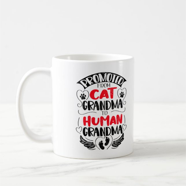 Von Katze Oma zum menschlichen Oma befördert Kaffeetasse (Links)
