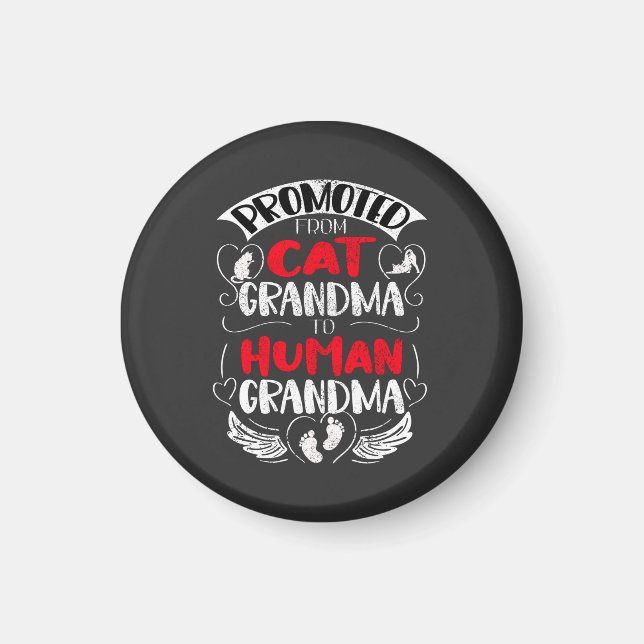 Von Katze Oma zum menschlichen Oma befördert Magnet (Vorne)