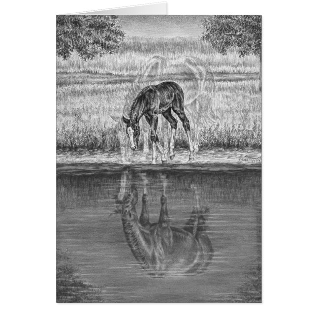 Von Kelli Swan Zeichnend Mare and Foal Horse (Vorne)