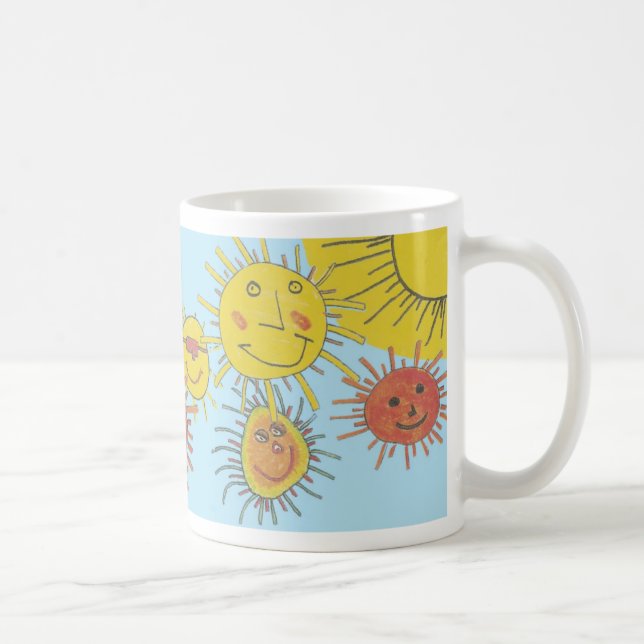 Von Kindern gezeichnet Sonnen Kaffeetasse (Rechts)