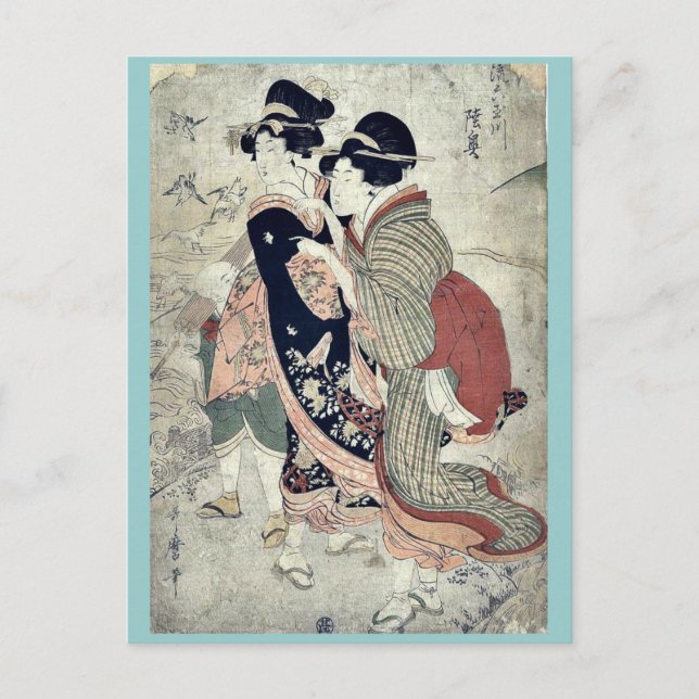 von Kitagawa, Utamaro Ukiyo-e. Postkarte (Vorderseite)