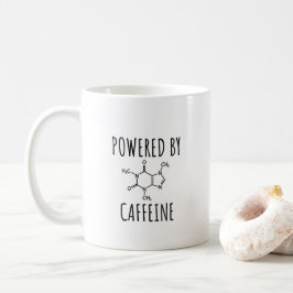 Von Koffein angetrieben - Funny Kaffee Zitat Kaffeetasse