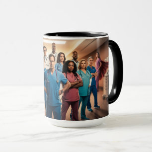 Von Krankenhausoutfits zu Superhelden Tasse