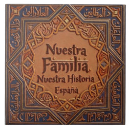 Von Kunsthandwerklicher Keramik: "Unsere Familie, Fliese