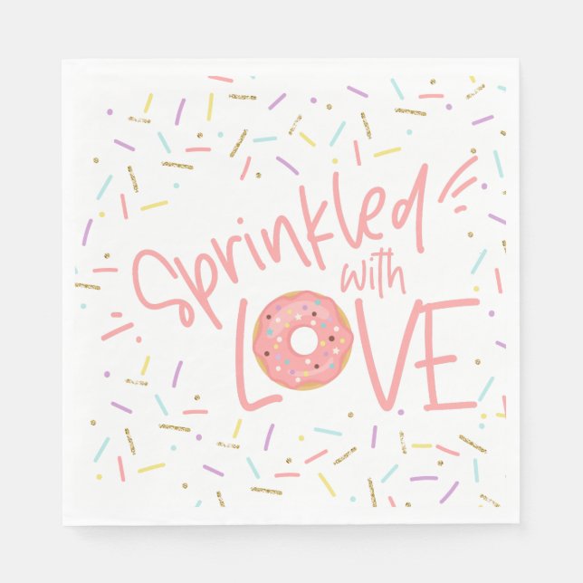 Von Liebe Napkin gesprenkelt Serviette (Vorderseite)