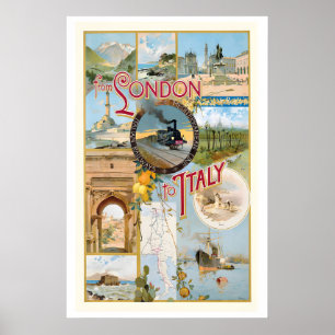 Von London nach Italien Italienische Eisenbahnen V Poster
