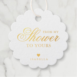 Von meinem Brausebad zu deinem Brautbad Geschenkanhänger