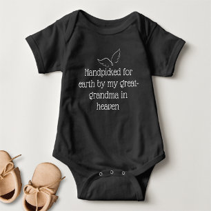 Von meinem großen Oma Schwarz auf die Erde handver Baby Strampler