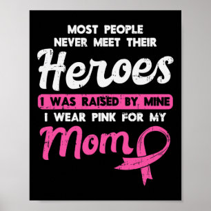 Von meinem Heldenrosa für die Mama Brustkrebs Bewu Poster