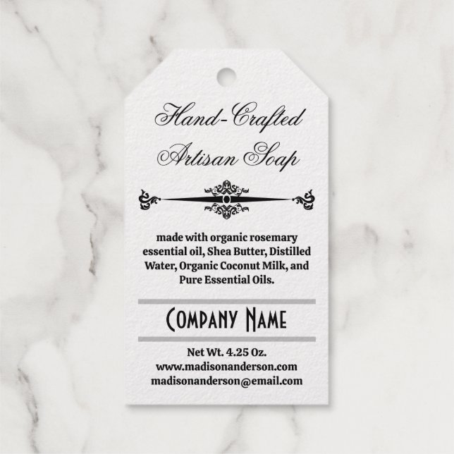 Von meiner Dusche zu deiner Silber- oder Goldfolie Geschenkanhänger (Rückseite)