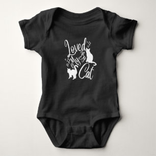 Von meiner Katze in Weiß geliebt Baby Strampler