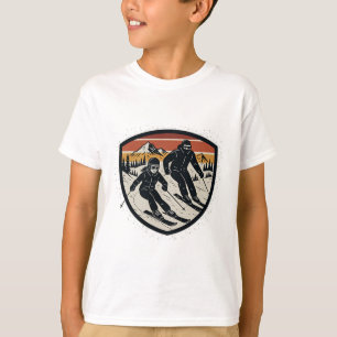 Von meiner Tochter beim Skifahren getreten Lustig T-Shirt