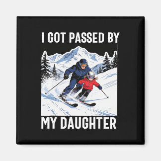 Von meiner Tochter beim Skifahren getreten Lustige Magnet
