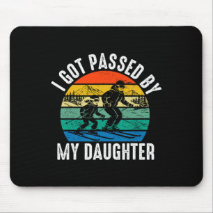 Von meiner Tochter beim Skifahren getreten Lustige Mousepad