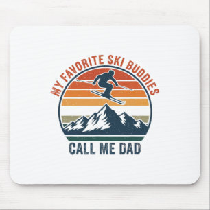 Von meiner Tochter beim Skifahren getreten Lustige Mousepad