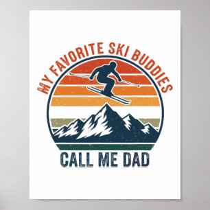Von meiner Tochter beim Skifahren getreten Lustige Poster