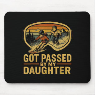 Von meiner Tochter getreten Lustige Skibrille Berg Mousepad