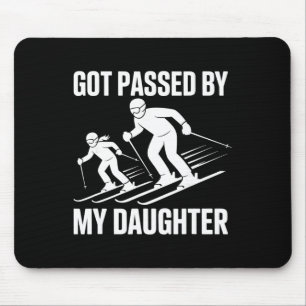 Von meiner Tochter getreten Lustiger Skifahr Schne Mousepad