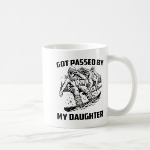 Von meiner Tochter getreten Lustiger Skifahrer Ski Kaffeetasse