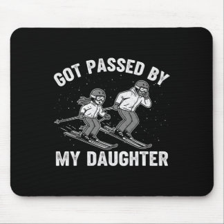 Von meiner Tochter getreten Lustiges Skifahren _7  Mousepad