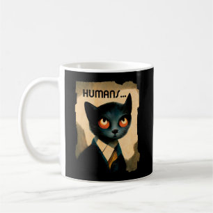 Von Menschen gelangweilte Katze   Art für Cat Love Kaffeetasse