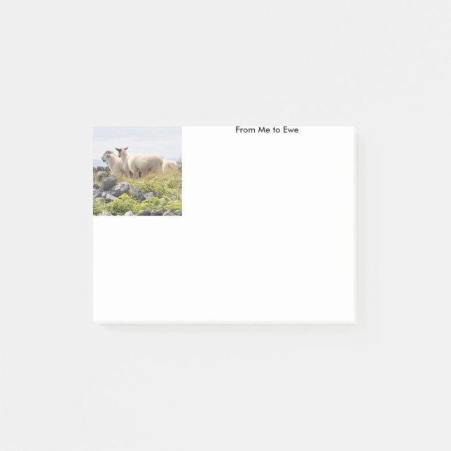 Von mir nach Ewe Post-it Klebezettel (Vorderseite)