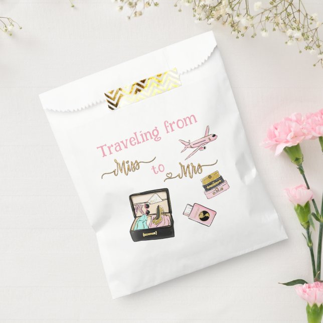 Von Miss zu Brautparty Journey Pink Geschenktütchen (Versiegelt)