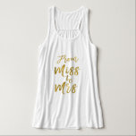 Von Miss zu Brautparty Party Gold Foil Tank Top<br><div class="desc">Von Miss zu Mrs. Brautparty Gold Foil Script White T - Shirt für ein modernes und elegantes Brautparty.</div>