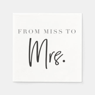Von Miss zu MRS. Cocktail Napkin Serviette