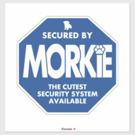von Morkie gesichert Aufkleber