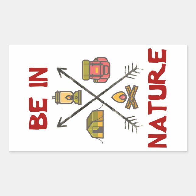 von Natur aus sein Rechteckiger Aufkleber (Vorderseite)