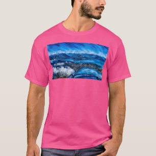 Von olympischen Bergen (Pastellfliegen) lang T-Shirt