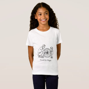 Von Papa repariert Vater Sohn Line Art T-Shirt