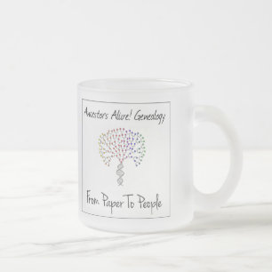 Von Papier zu Mensch Logo-Tasse Mattglastasse