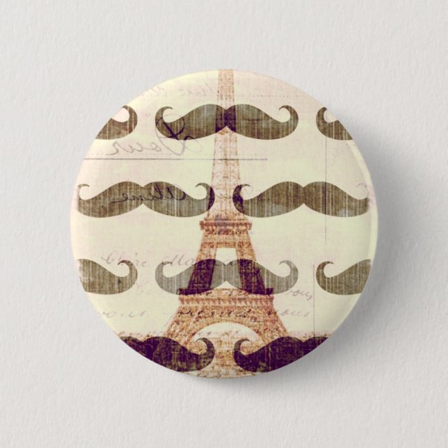 Von Paris mit dem Schnurrbart Button (Vorderseite)