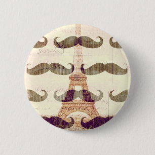 Von Paris mit dem Schnurrbart Button